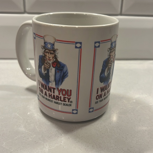 Harley-Davidson Uncle Sam Coffee Mug. Vintage 1989. - Picture 3 of 6